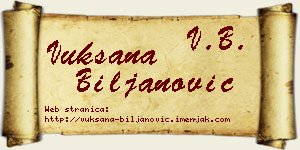 Vuksana Biljanović vizit kartica